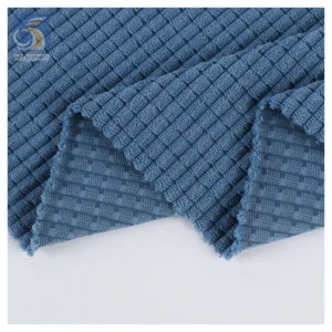 High Quality 4.5W Stock Polyester Corduroy Fabrics Stretch Heavy 340gsm Plaid Corduroy Dress Jacket Coat Fabric - 100%...
