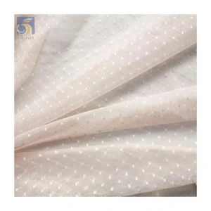 High Quality Polyester Mesh Jacquard Swiss Dots Fabric Vintage Veiling Fabric Bridal White Veil Tulle Fabric - 100%...