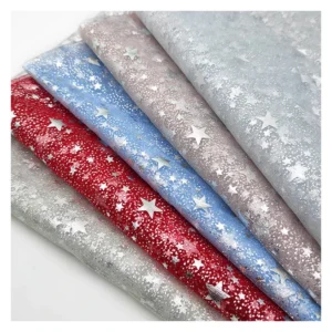 Independence Day Christmas Holiday Tulle Fabric for Party Dress Polyester Star Polka Dot Foil Print Tulle Mesh Fabric - 100%...