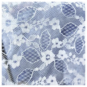 LST007 2025 African Ghana Chantilly Lace Fabric French Wholesale for Women Dress - 100% Polyester, 200 g, 152 CM, Lace...