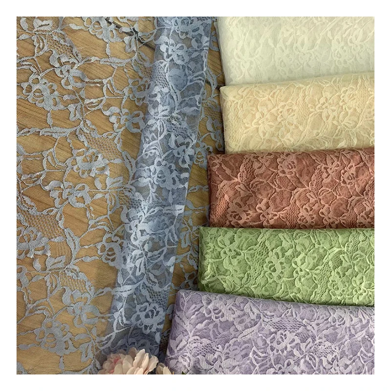 LST007 2025 African Ghana Chantilly Lace Fabric French Wholesale for Women Dress - 100% Polyester, 200 g, 152 CM, Lace...
