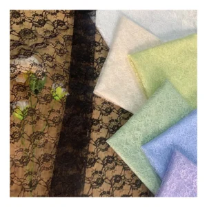 LST008 Factory Online Wholesale Beautiful Swiss Lace Fabric for Underwear/Clothing/Dress - 100% Polyester, 120G, 152 CM...