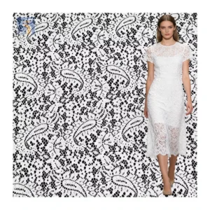 LST17 Manufacturer Low Price Elegant Chantilly Lace Fabric Custom Cheap Reasonable Price Bride Lace Fabric - 100% Polyester...