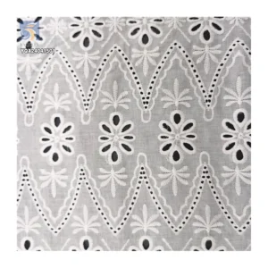 Multicolor Combed Pure Cotton Thread Embroidery Fabric Novel Design Good Price Swiss 100% Cotton Lace Fabric - 100% Cotton...