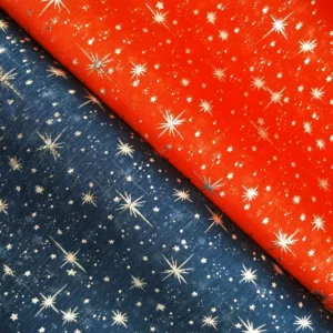 New Arrival Foil Printed Gold Meteor Star Organza Fabric Polyester Wrinkle Crepe Organza Printed Fabric - 100% Polyester, 60...