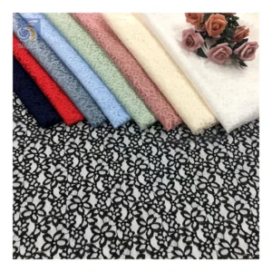 New Fashion Chantilly Lace Fabric 100 Polyester No Stretch Jacquard Lace Chantilly Fabric for Blouse/Dress/Lingerie - 100%...