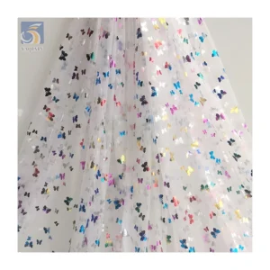 New Fashion Design 100%Polyester Colorful Hot Film Butterfly Ombre Tulle Print Fabric for Kids Tutu Skirt - 100% Polyester...
