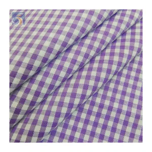 PLK016 Klein Blue/Mint Green Stretch Small Lattice Plaid Fabric 2mm/5mm/8mm/10mm Yarn Dyed Shirt/Dress Fabric - Spandex...