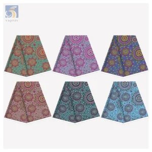 Popular Africa Geometric Print Polyester Fabric Sleeveless Dress Cloth Samoan Tapa Pacific Islander Printed Fabric - 100%...