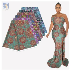 Popular Africa Geometric Print Polyester Fabric Sleeveless Dress Cloth Samoan Tapa Pacific Islander Printed Fabric - 100%...