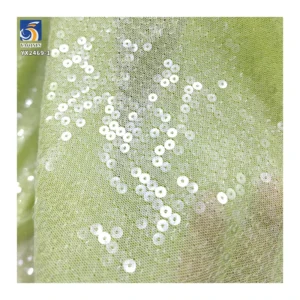 Popular Design Crystal Multi Colors Fabric Embroidery Sequin Fabric Custom-made Sequin Fabric for Fancy Dress - Polyester...