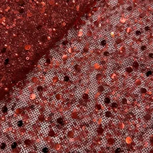 Royal Blue Sparke Glitter Sequins Lace Fabric Mesh Embroidery Beaded Pearl Lace Fabric for Wedding Gown - Polyester...