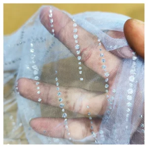 SG17 Custom Bridal Wedding Glitter Tulle Sparkle Glitter Tulle Mesh Fabric - 100% Polyester, 30 gsm, 155 CM, Mesh, Knitted...