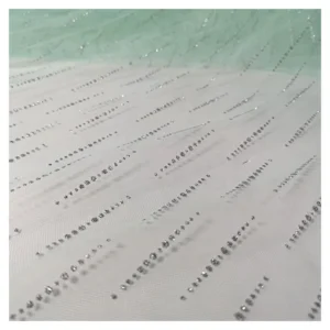 SG17 Custom Bridal Wedding Glitter Tulle Sparkle Glitter Tulle Mesh Fabric - 100% Polyester, 30 gsm, 155 CM, Mesh, Knitted...