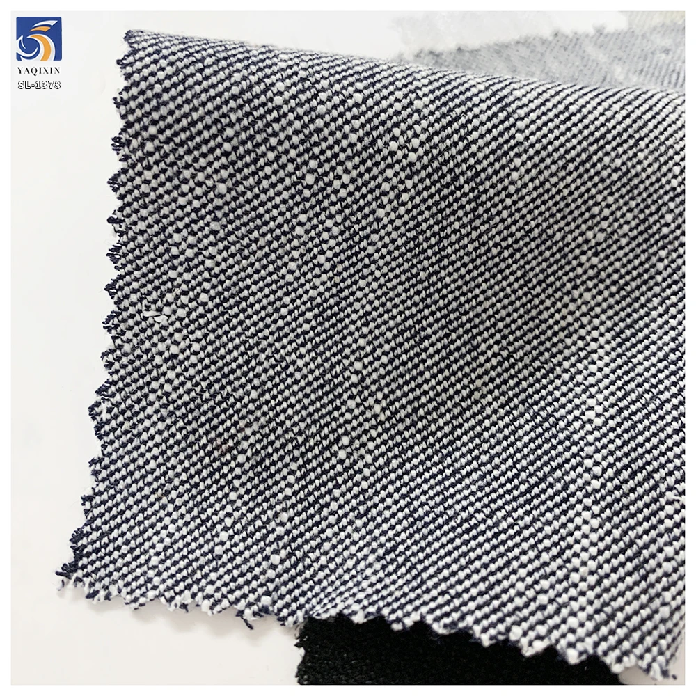 SL-1378 Fashion 320gsm Heavyweight Tweed Poly Linen Spandex Blend Suit Fabric 150cm Textured for Women's Suit Skirt - 100%...