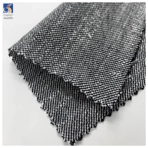 SL-1378 Fashion 320gsm Heavyweight Tweed Poly Linen Spandex Blend Suit Fabric 150cm Textured for Women's Suit Skirt - 100%...