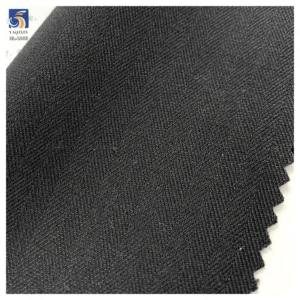 SL-1885 240gsm Black Premium Herringbone Poly Linen Stretch Suiting Fabric Comfort Fit for Men Business Suit OEM - 100%...