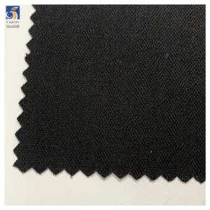 SL-1885 240gsm Black Premium Herringbone Poly Linen Stretch Suiting Fabric Comfort Fit for Men Business Suit OEM - 100%...