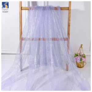 Sparkling Iridescent Glitter Tulle Fabric Shiny Confetti Dots Organza Mesh Fabric for DIY Crafts Wedding Dress Backdrop...