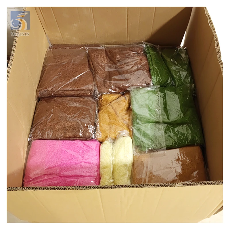 TB-42 China Factory Competitive Price Chantilly Lace Fabric African Multicolor Eyelash Lace Bridal Fabric - 100% Polyester...