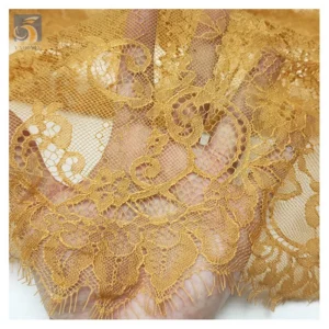 TB-42 China Factory Competitive Price Chantilly Lace Fabric African Multicolor Eyelash Lace Bridal Fabric - 100% Polyester...