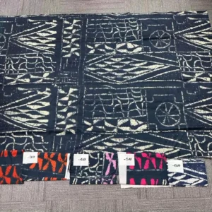Totem Symbol Pattern Double Sided African Printed Twill Polyester Fabric Cameroon Traditional Tribal Print Fabric...