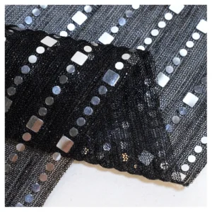 Two Tone Reflective Color Moonlight Bonded Metallic Lurex Mesh Fabric with Glitter for Women Dress - Polyester, Metallic, 50...