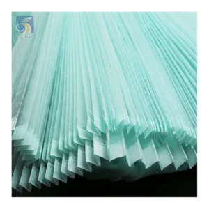 Wholesale 100 Polyester Knitted Wedding Fabric Solid 36A Hard Mesh Folding 2cm Pleated Tulle Fabric - 100% Polyester, 60...
