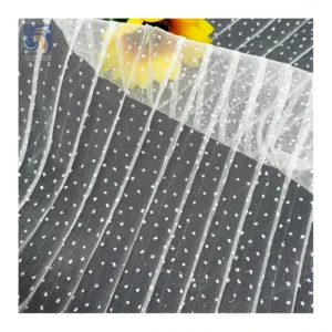 Wholesale Prices Polyester Crepe Pleated Tulle Silver Sparkle Glitter Tulle Mesh Fabric for Wedding 5 Yards - 100%...