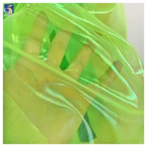 Wholesale Prices Solid Organza Fabric Transparent Glossy Liquid Organza Polyester Fabric for Wedding - 100% Polyester, 40...