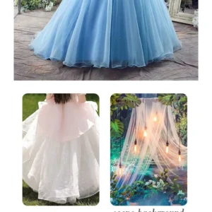 Wholesale Ready Available 100% Polyester Glossy Transparent Organza Fabric Dress Headdress Fabric No Minimum Order Quantity...