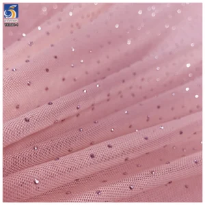 Wholesale Stretch Nude Fabric lightning Mesh Added Diamond Craft Suitable for Underwear Shirts - Spandex, Polyester, 130...