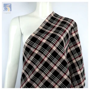 Wholesale Stretch Polyester Checked Fabric for School Uniform Japanese London Design Short Skirt Yarn-Dyed Fabric - 100%...