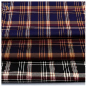 Wholesale Stretch Polyester Checked Fabric for School Uniform Japanese London Design Short Skirt Yarn-Dyed Fabric - 100%...