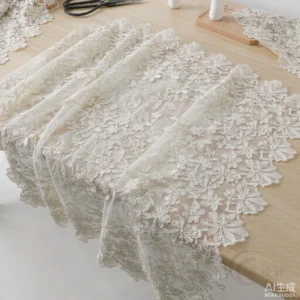 YX463 New Design Milk Silk Lace Water Soluble Lace Fabric Hollow White Lace Fabric for Clothing Wedding Dress