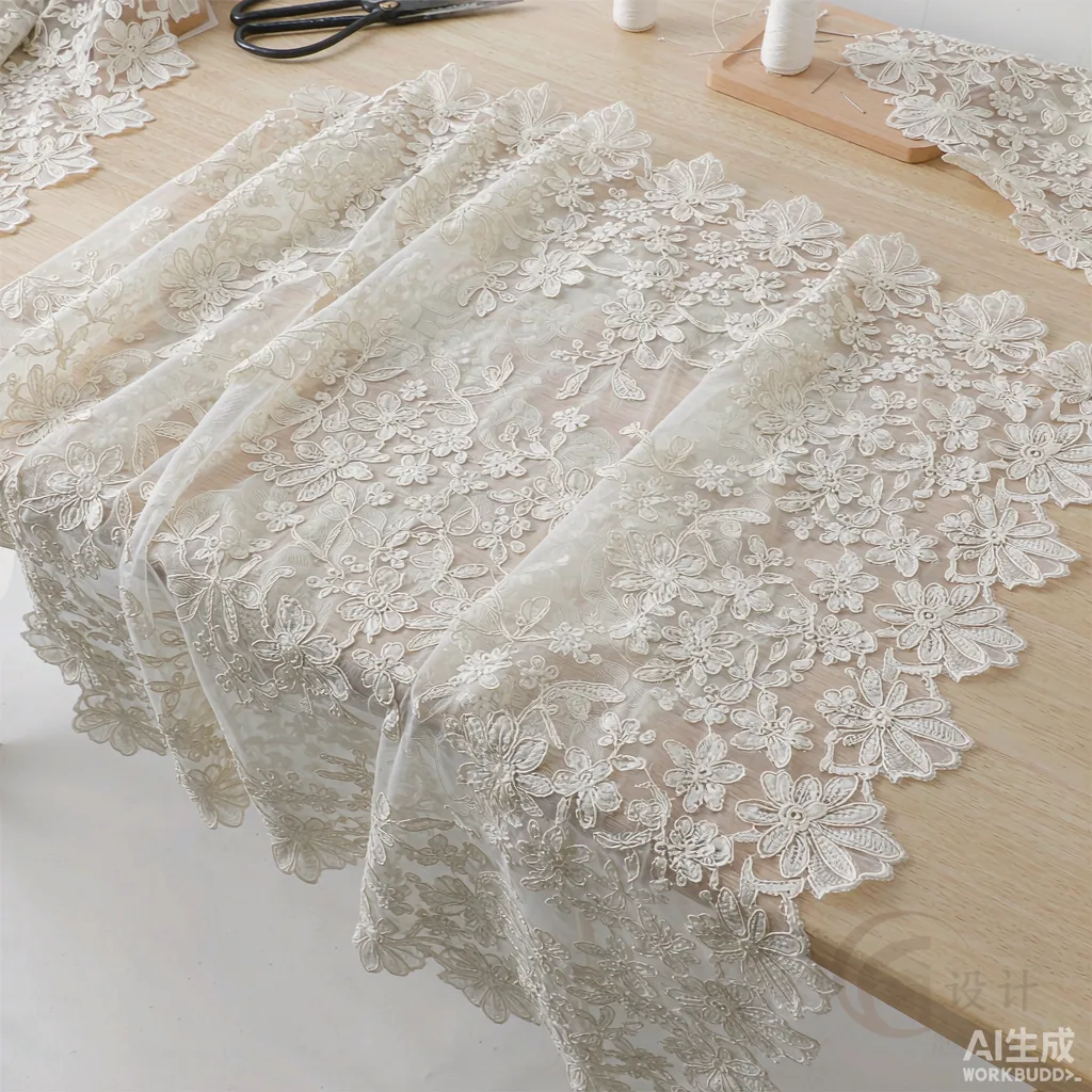 YX463 New Design Milk Silk Lace Water Soluble Lace Fabric Hollow White Lace Fabric for Clothing Wedding Dress