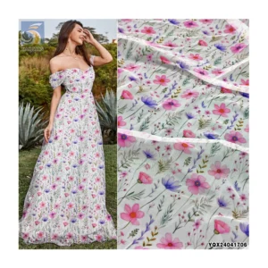 Wonderful Colored Floral Tulle Fabric 100% Polyester Soft Knit Tulle Custom Printed Mesh Fabric Trade - 100% Polyester...
