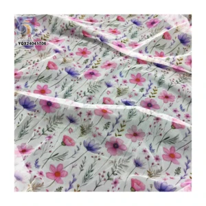 Wonderful Colored Floral Tulle Fabric 100% Polyester Soft Knit Tulle Custom Printed Mesh Fabric Trade - 100% Polyester...