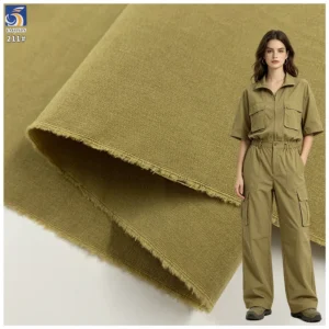 Y-211 High Quality 150g 1 Meter MOQ 100 Polyester Silky Cotton Feel Water Repellent Fabric 160cm for Jacket Trench Coat Pant