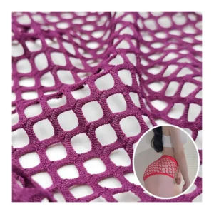 YDM008 95% Polyester 5% Spandex Stretch Mesh Fabric Big Hole Sexy Women Fishnet Underwear Fabric - Polyester, Lycra, 110...
