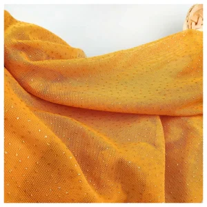 YDM13 4 Way Stretch Glitter Mesh Fabric Soft Sheer Power Net Mesh Fabric With Sparkles - Spandex, Polyester, 100 gsm, 165...