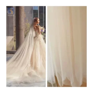 YS-008 100%Polyester 50A Soft Silk Tulle Mesh Fabric Wedding Mosquito Net Fabric(High Density) - 100% Polyester, 35 gsm, 160...