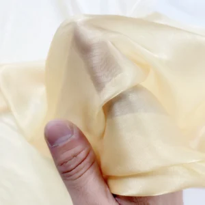 YS-12-1 Popular 100%Polyester Liquid Organza and Mikado Fabric for Woman Shiny Party Dress Organza Fabric - 100% Polyester...