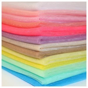YS-19-1 Guangzhou Polyester Tulle Textile Fabric Manufacturer 30D Mesh 100% Nylon Soft American Tulle Fabric - 100%...