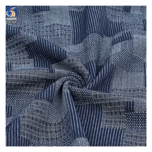 YX100 220g/m² 10oz Camouflage-Style Pattern Washed Denim Fabric Trendy Jacquard Denim Fabric for Blue Jacket and Pants...