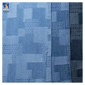 YX100 220g/m² 10oz Camouflage-Style Pattern Washed Denim Fabric Trendy Jacquard Denim Fabric for Blue Jacket and Pants...