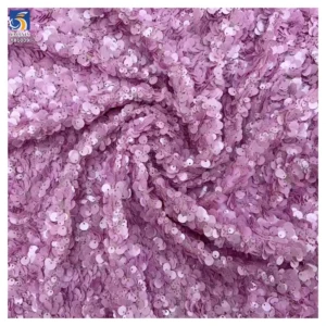 YX1009 Competitive Prices 3+5+7 MM Matte Sequins Fabrics 400gsm High-Weight Multi-Layered Sequins Mesh Fabrics for Bags...
