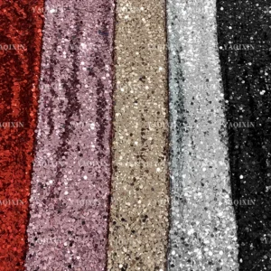 YX1010 140CM 300gsm 10MM+3MM Sequins Mesh Embroidery Fabric Metallic Shiny Sequins Fabrics Textiles for Stage Dresses...