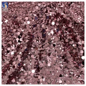 YX1010 140CM 300gsm 10MM+3MM Sequins Mesh Embroidery Fabric Metallic Shiny Sequins Fabrics Textiles for Stage Dresses...