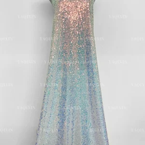 YX1011 150gsm Lightweight Lurex Shiny Sequins Mesh Net Fabrics Holographic Transparent Flash Sequin Fabrics Textiles...